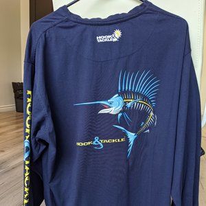 Hook & Tackle Sun Protection Blue XL Shirt